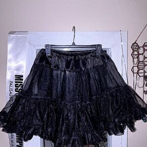 Black deluxe mini skirt petticoat